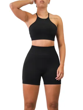 Active Crop Sports Top (Black)
