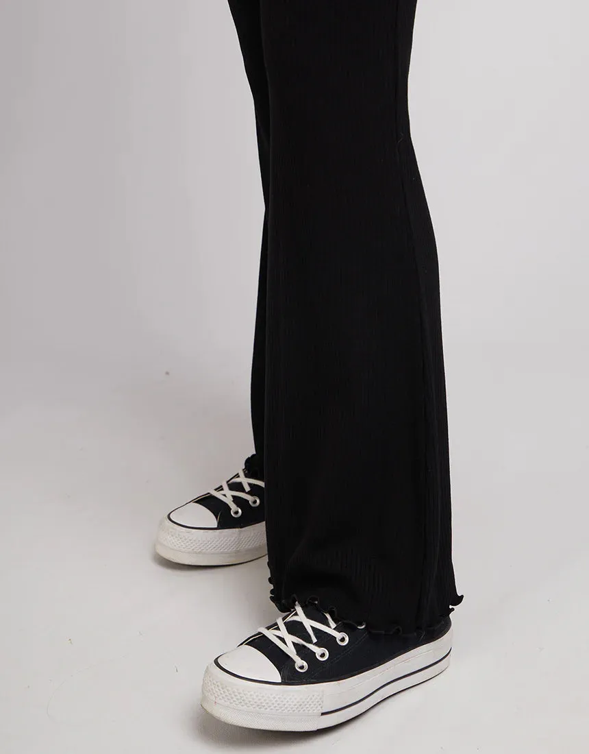 All About Eve AAE Rib Flare Pants - Black