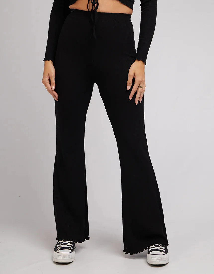 All About Eve AAE Rib Flare Pants - Black