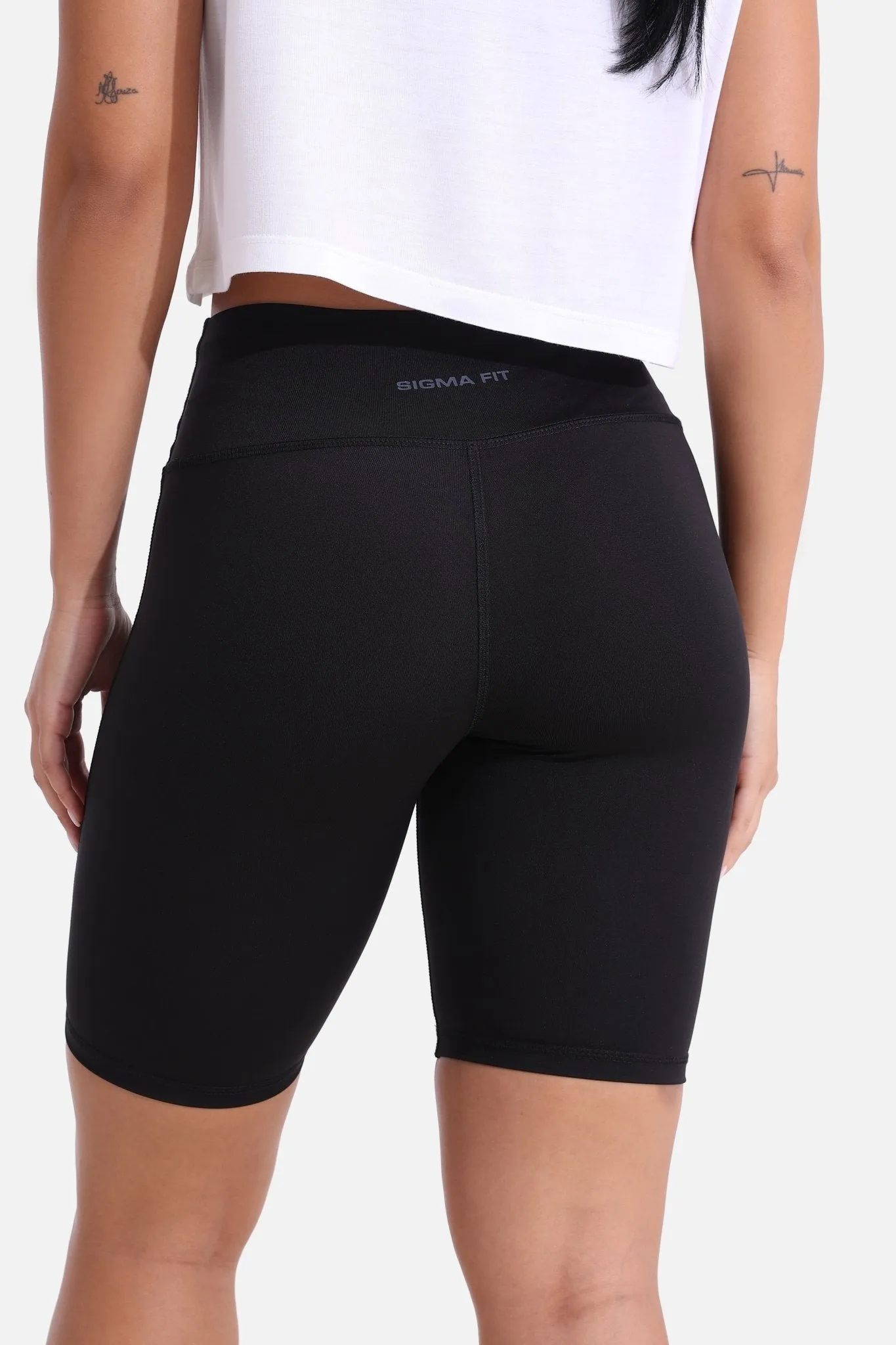 Black Essential Biker Short