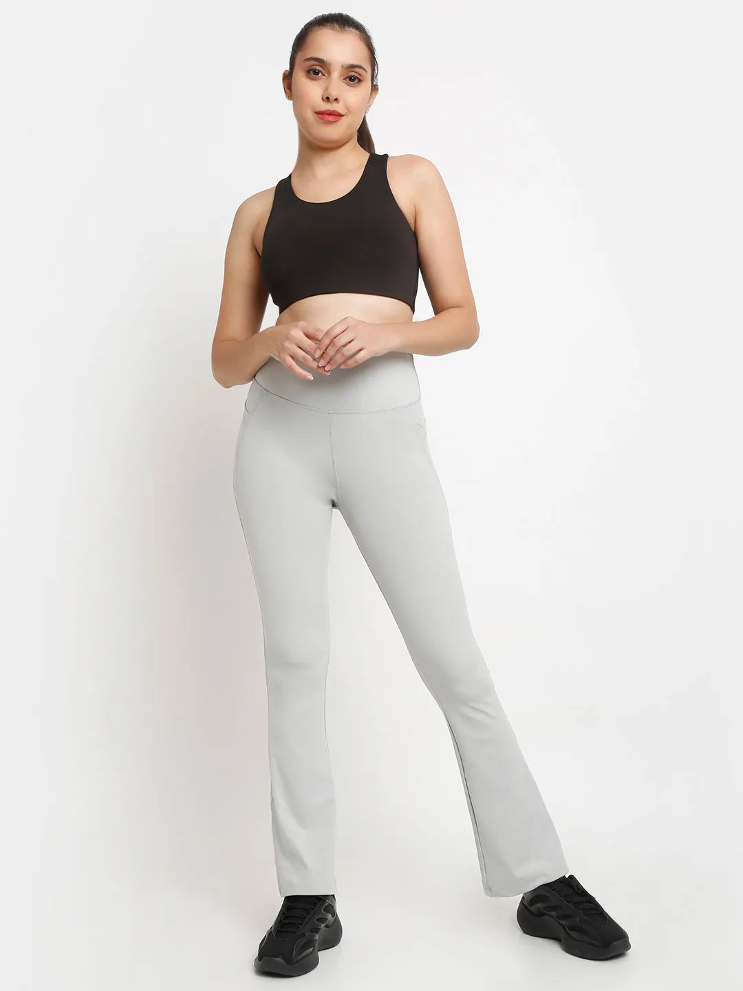 Black Essential Racerback Sports Bra