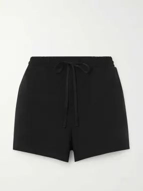 Black stretch-jersey shorts