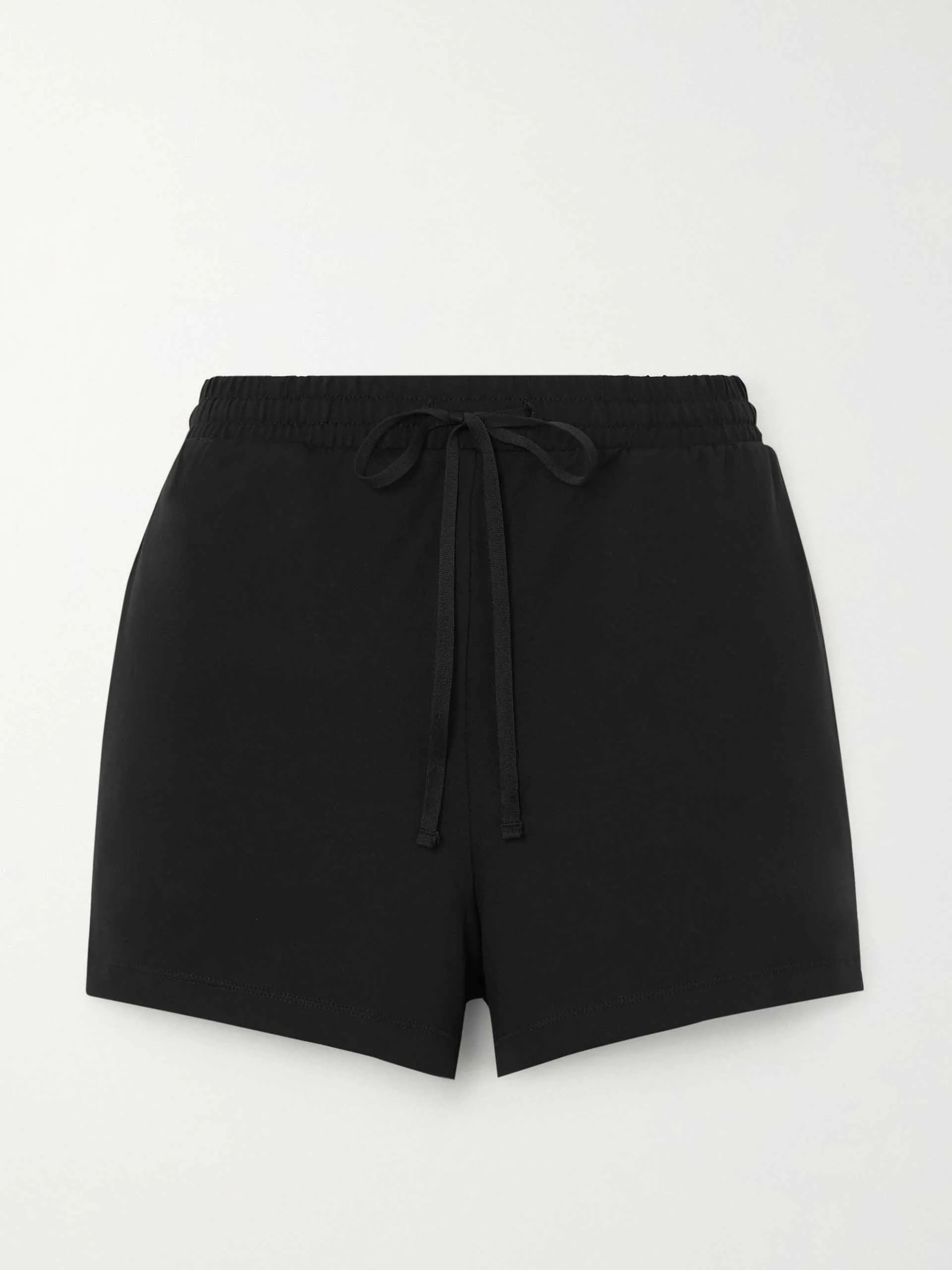 Black stretch-jersey shorts