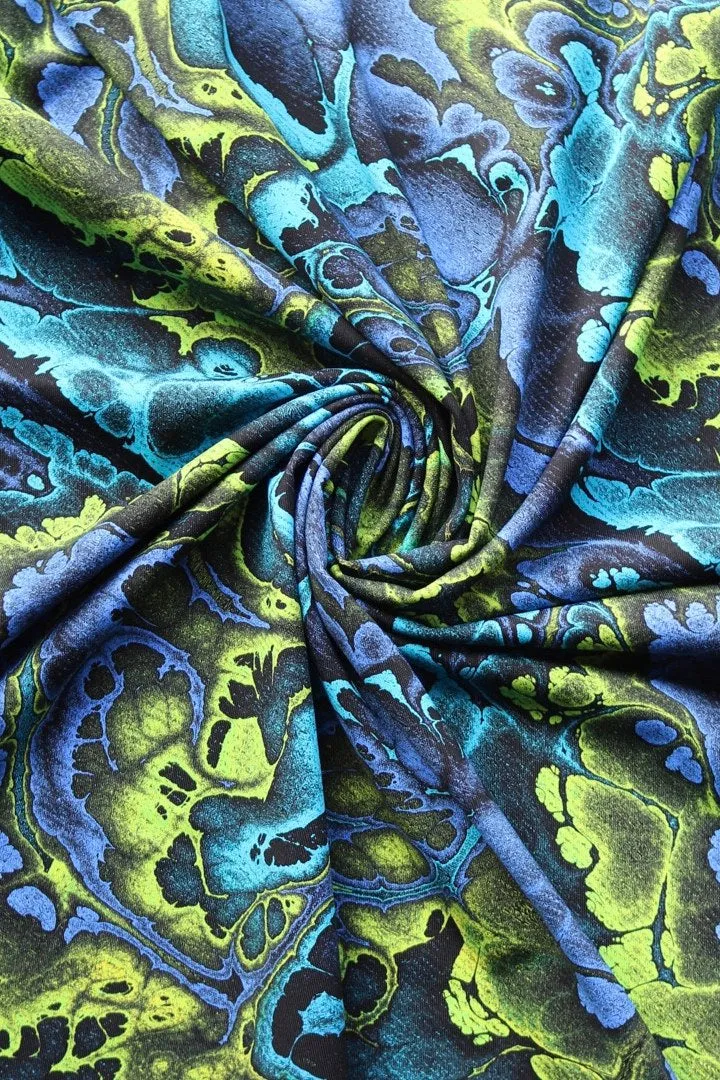 Blue/Lime Basalt Premium Athletic Nylon/Spandex