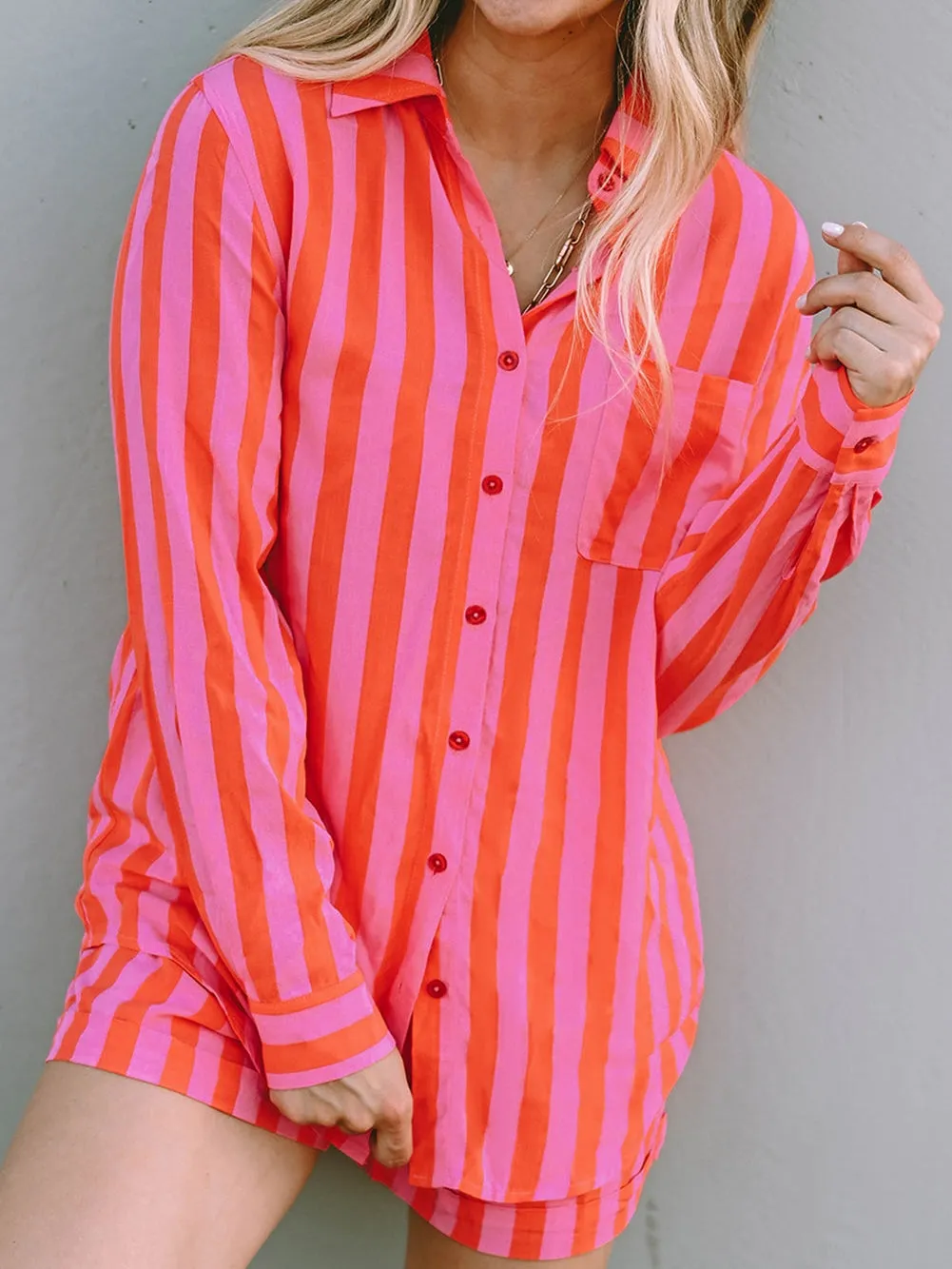 Brightly Colored Striped Loungewear
