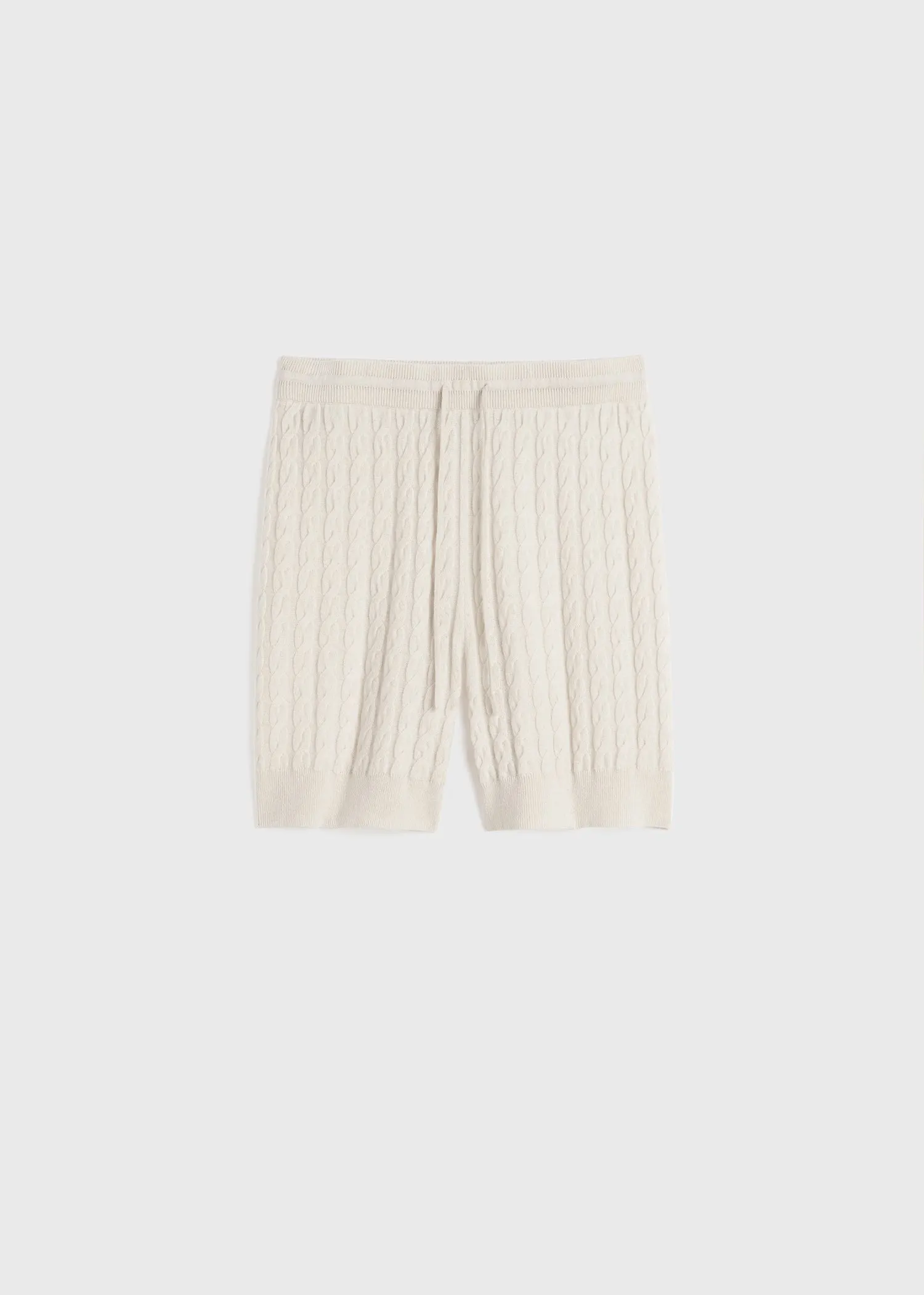 Cable knit shorts snow