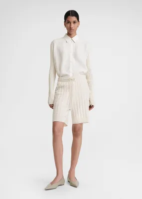 Cable knit shorts snow