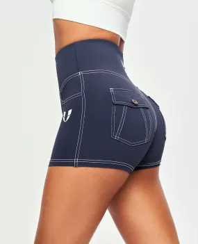 Cargo Short Shorts - Navy Blue