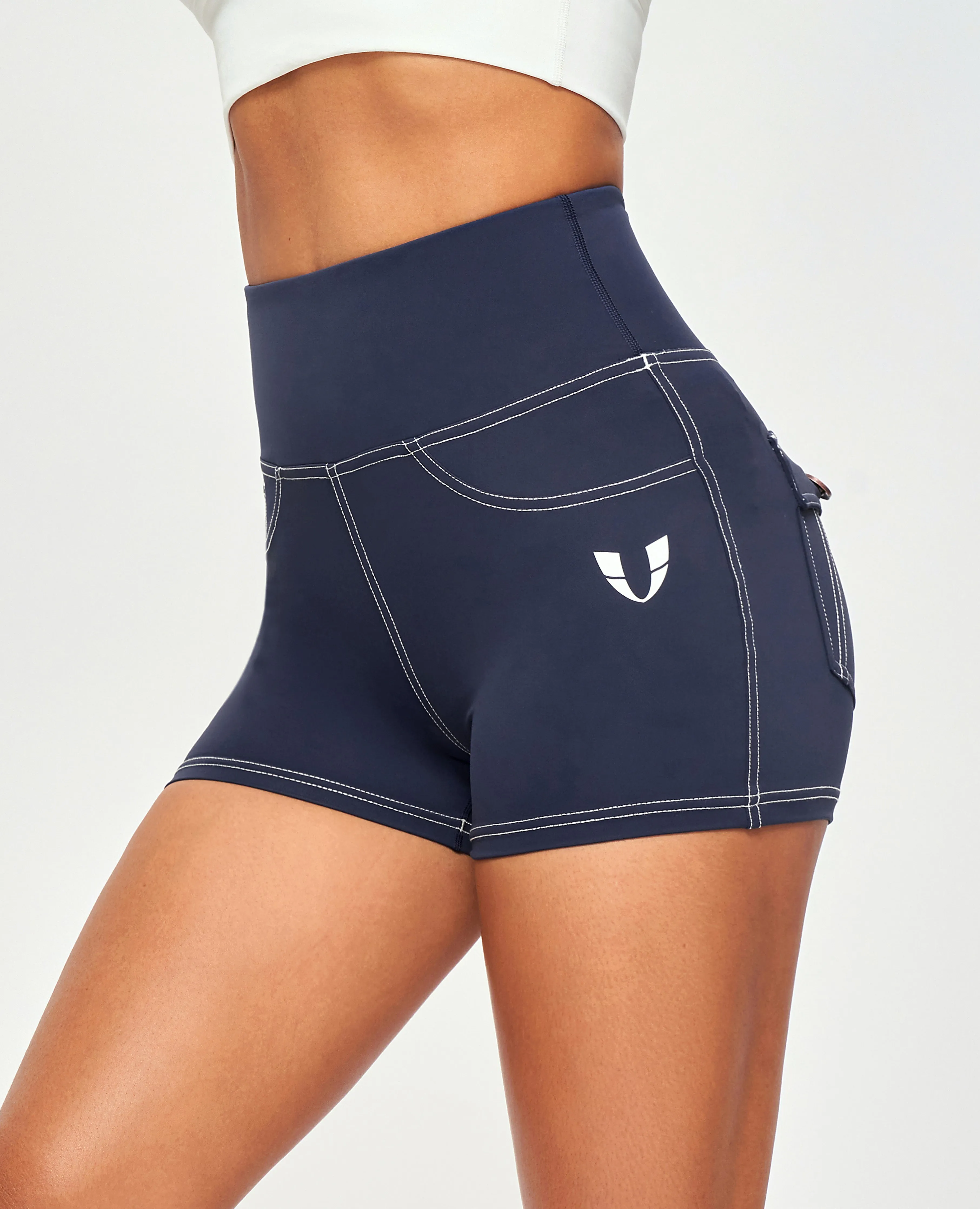 Cargo Short Shorts - Navy Blue