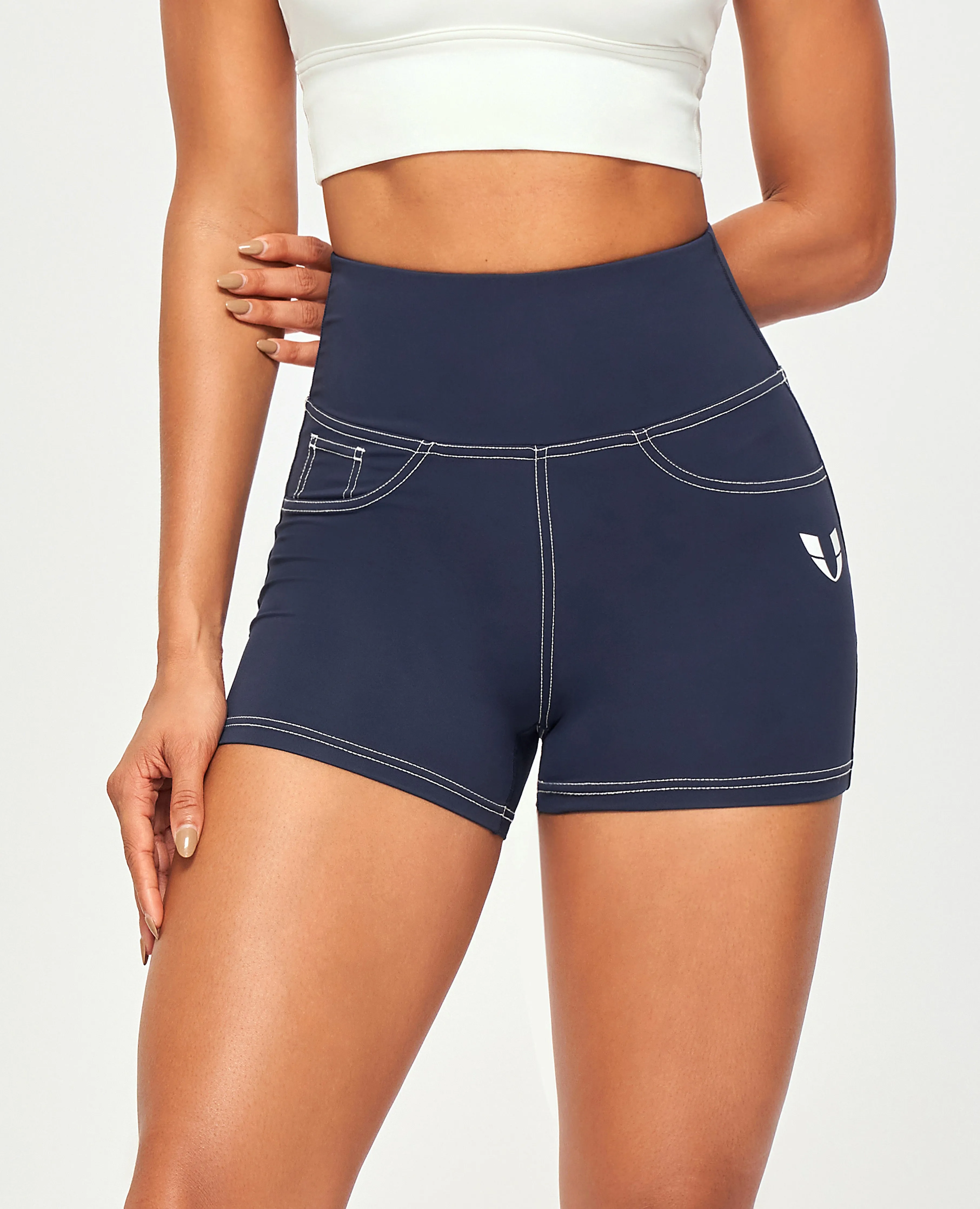 Cargo Short Shorts - Navy Blue