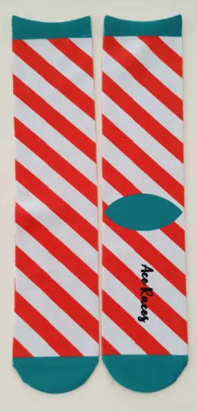 Christmas Candy Cane Active Running Socks
