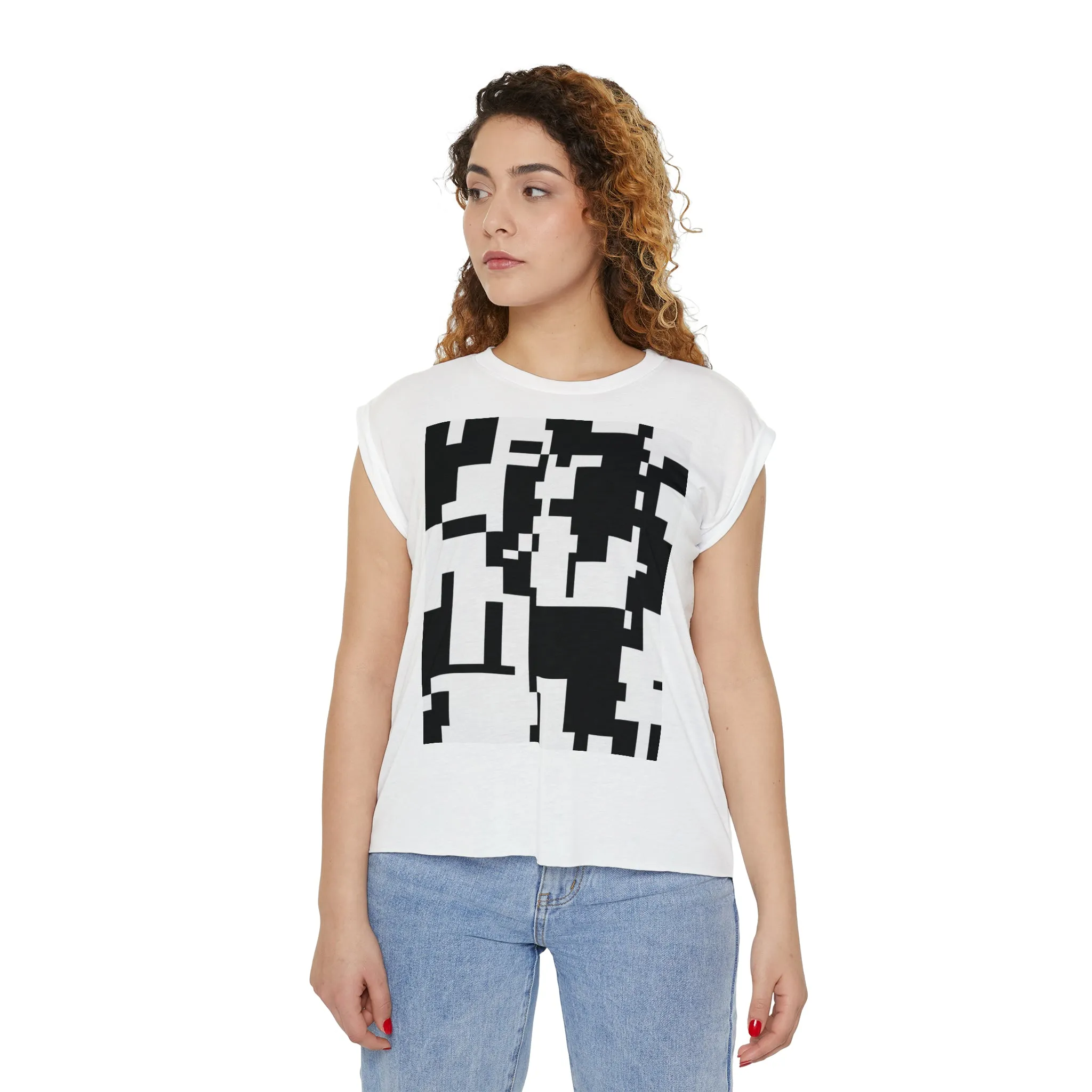 Copy of Copy of Women’s Flowy Rolled Cuffs Muscle Tee