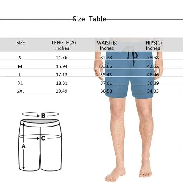 Custom Pet Face Swim Shorts with Photo & Name Personalized Shark Cat Men's Quick Dry Swim Shorts for Holiday