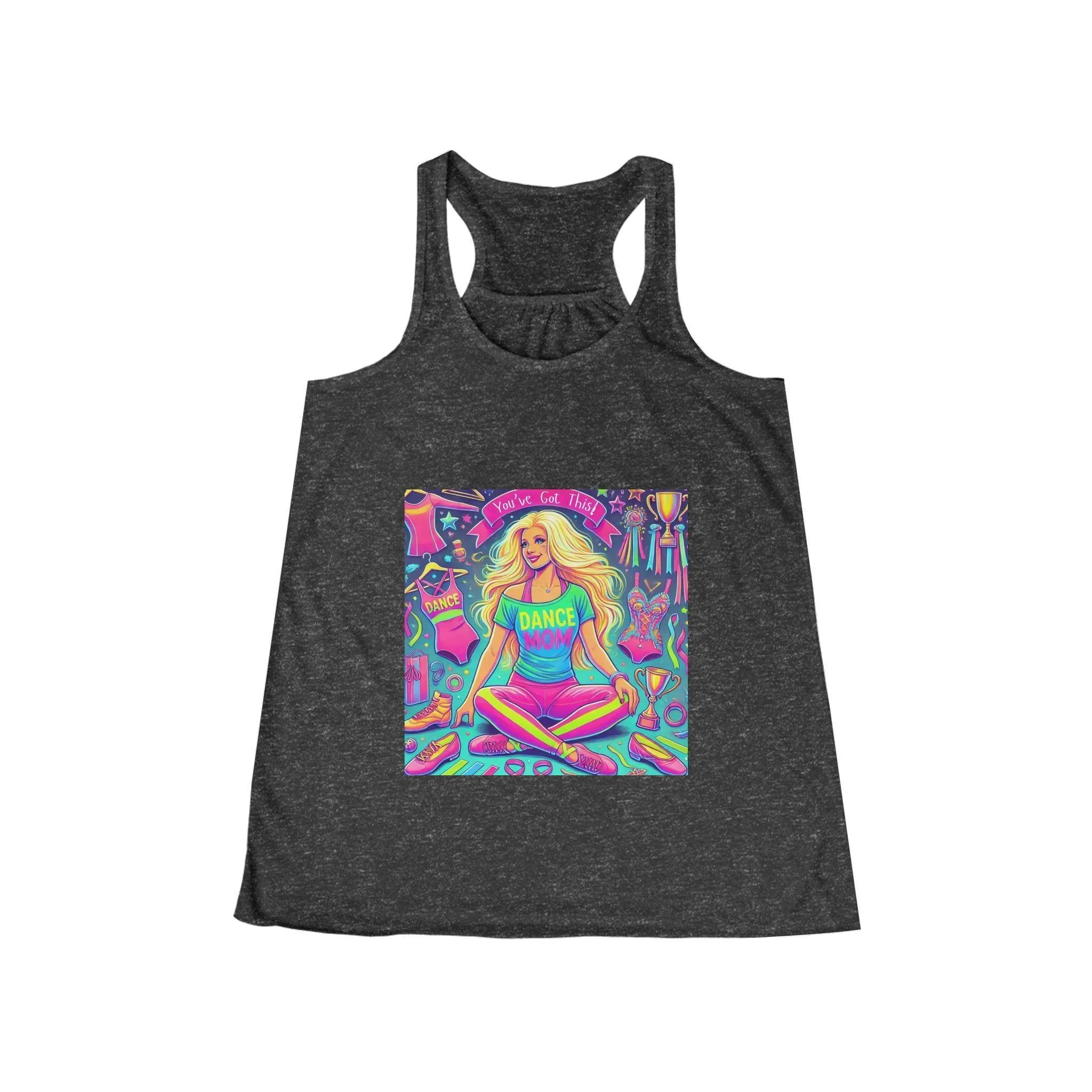 Dance Mom: You've Got This - Blonde Mom - Sitting - Women's Flowy Racerback Tank