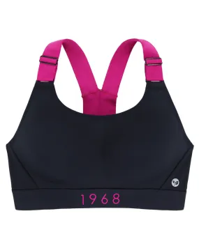 Dorina Black/Pink Manhattan Sports Wire Free Molded Bra