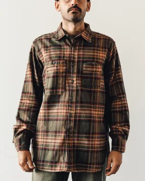 Engineered Garments Work Shirt, Olive/Brown
