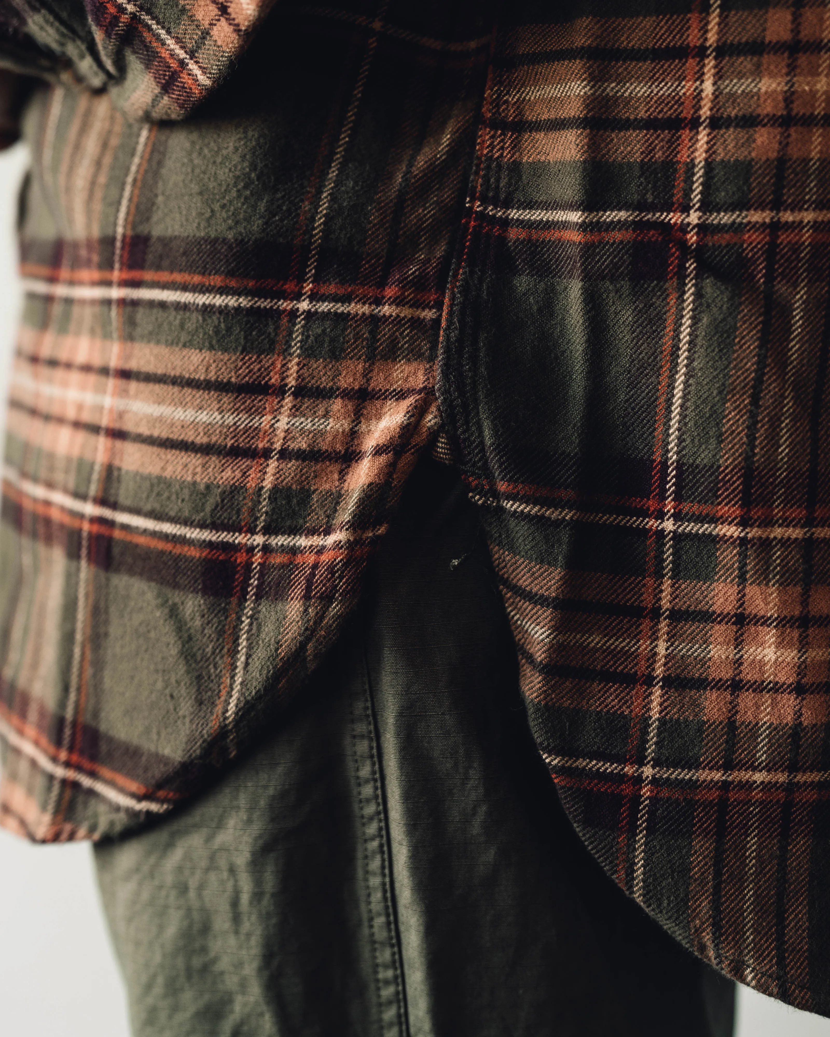 Engineered Garments Work Shirt, Olive/Brown