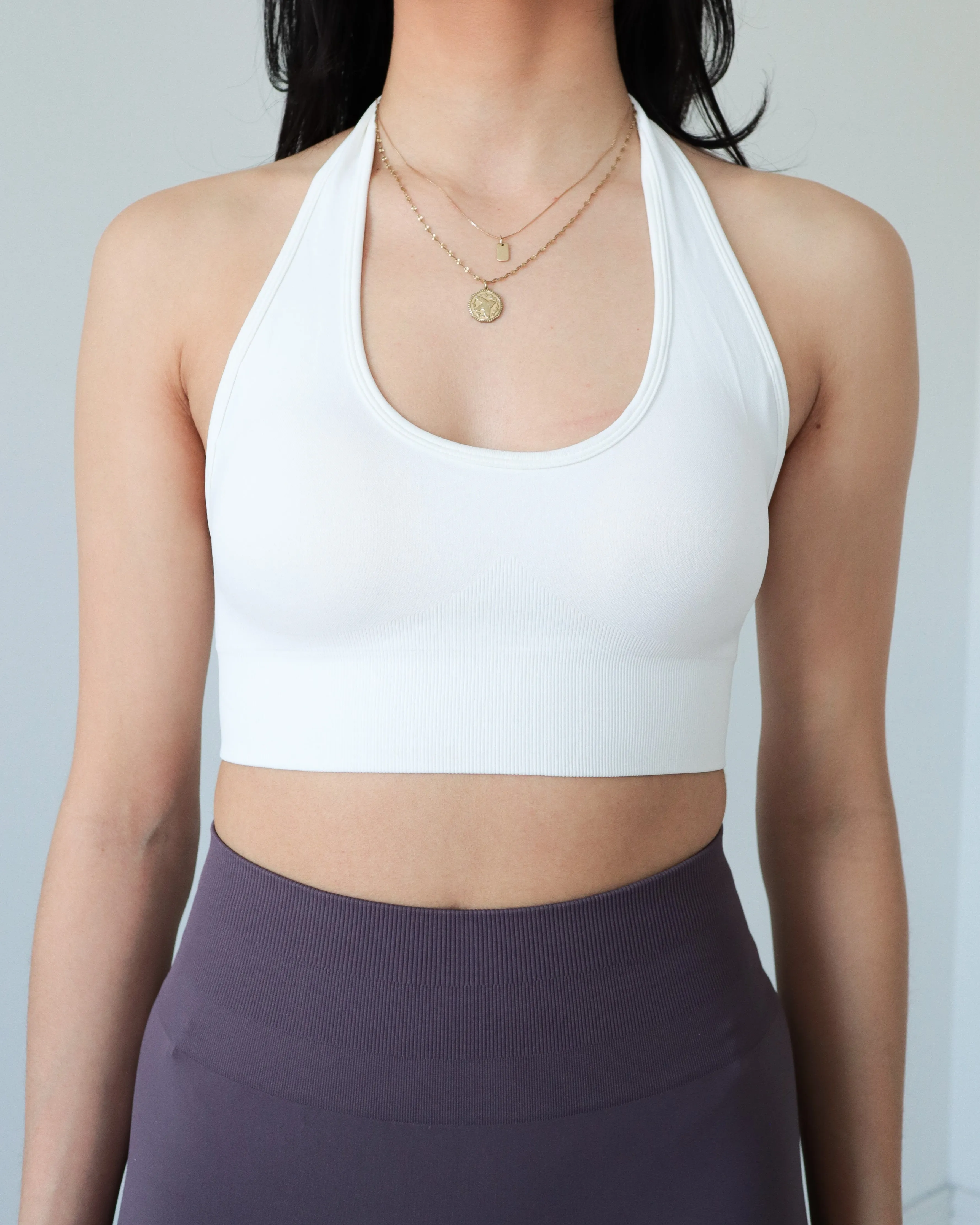 Enhance Halter Top - White