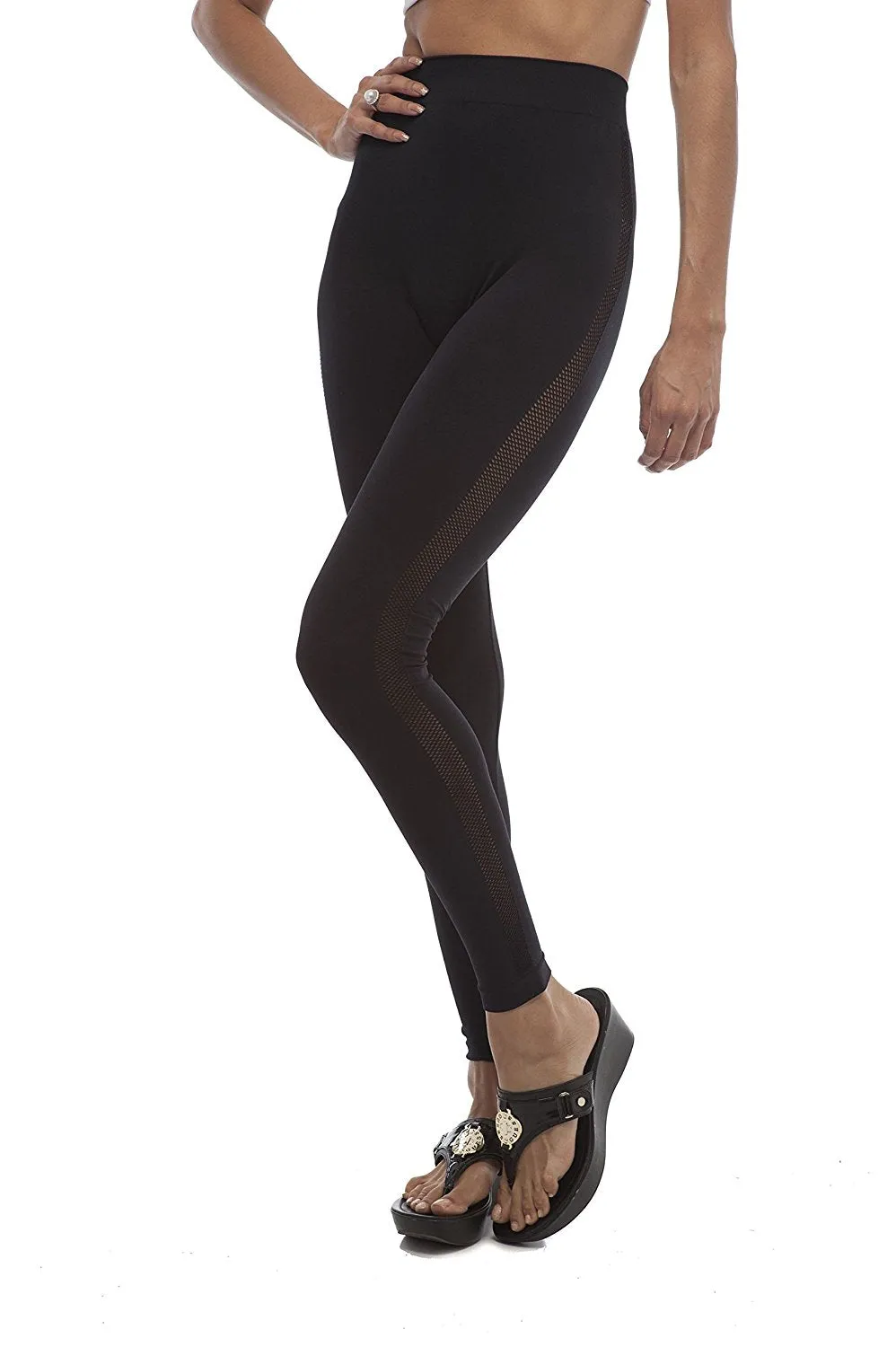 Fishnet Side Leggings