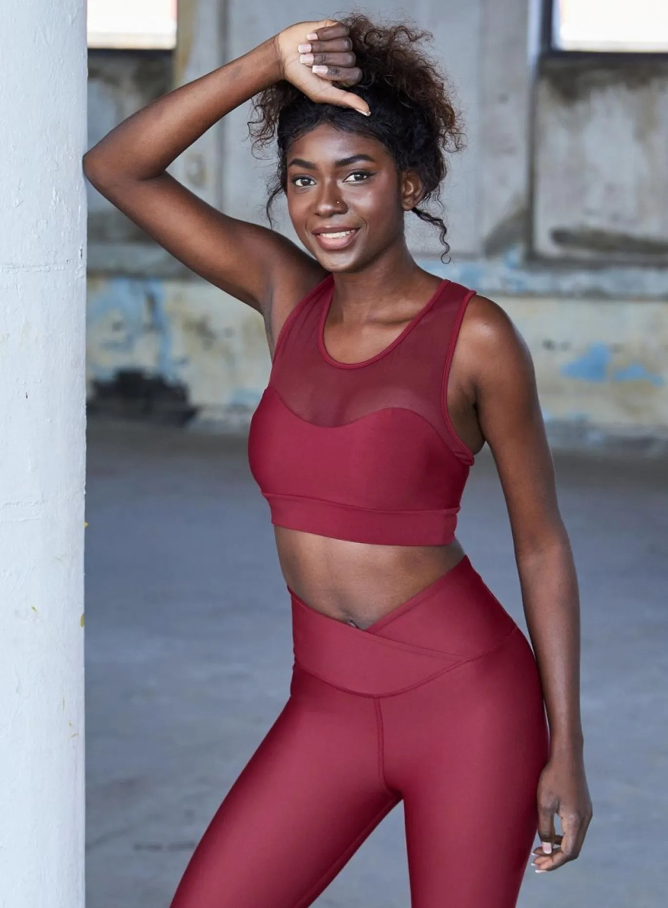 FREYA - LACY SPORTS BRA - MAROON