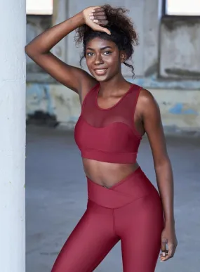 FREYA - LACY SPORTS BRA - MAROON