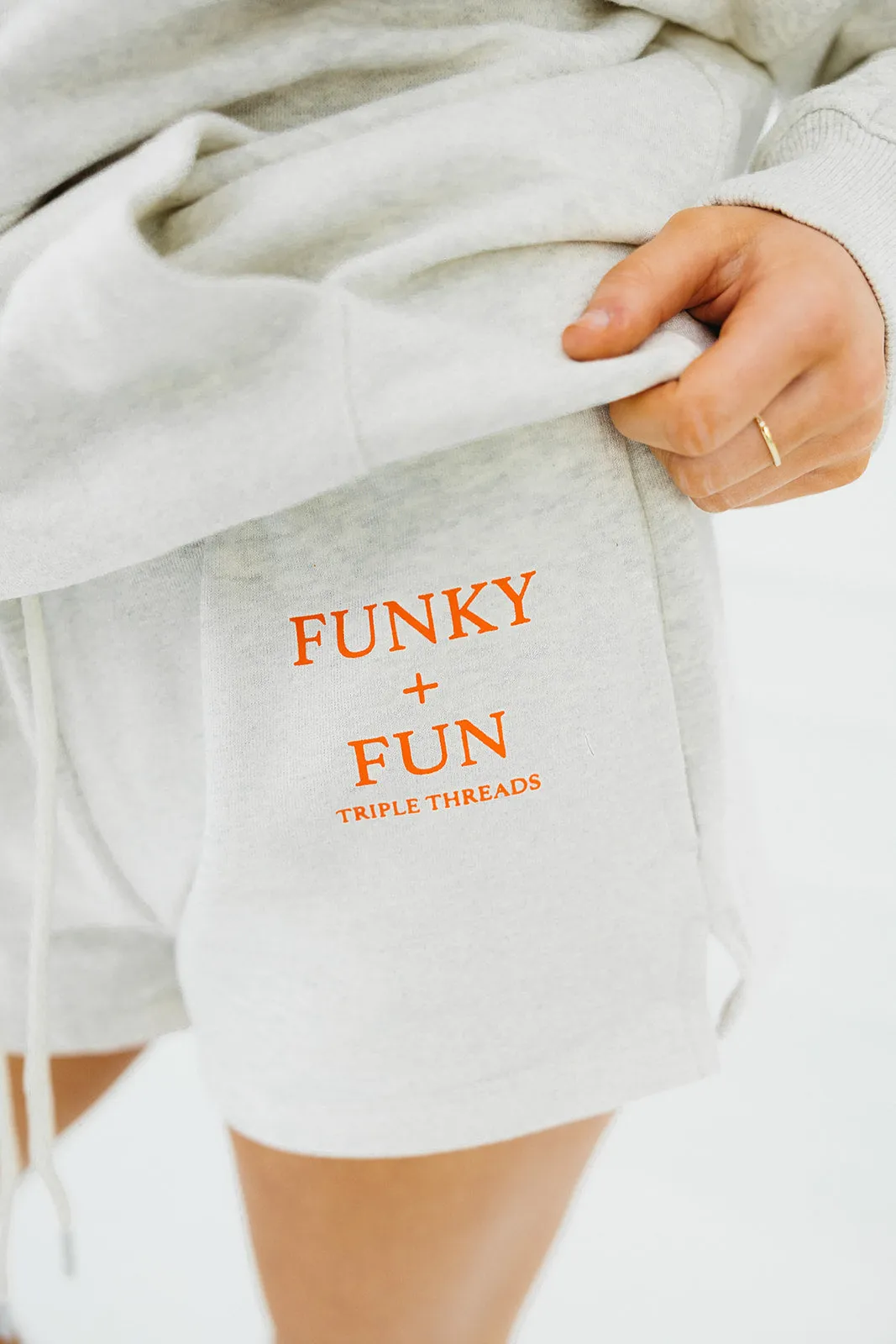 Funky   Fun Shorts - Heather White
