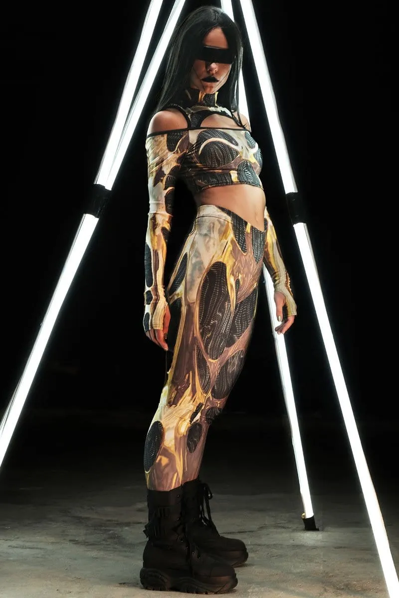 Golden Cyborg Leggings
