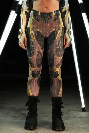 Golden Cyborg Leggings