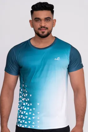 Gradient Round Neck T-Shirt Mint Green (D)