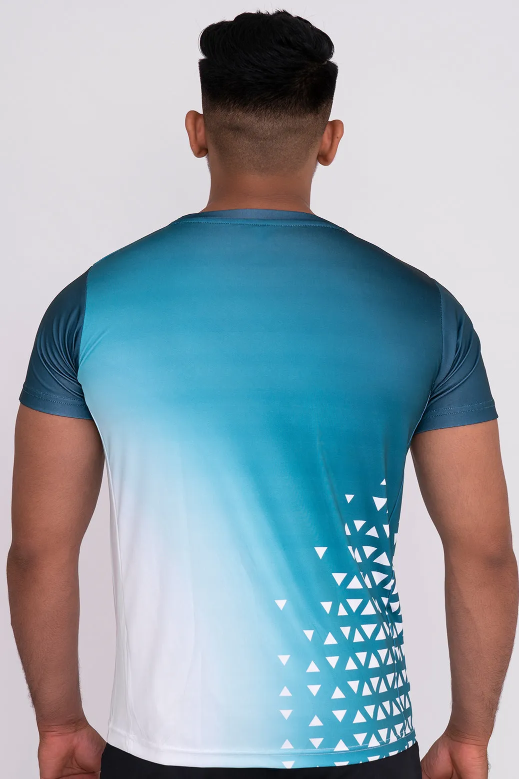 Gradient Round Neck T-Shirt Mint Green (D)