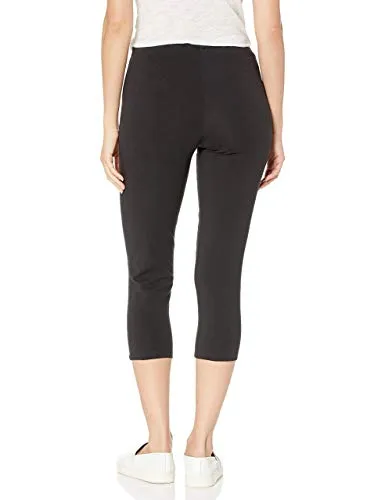 Hanes Women's Stretch Jersey Capri, Black, XX-Large