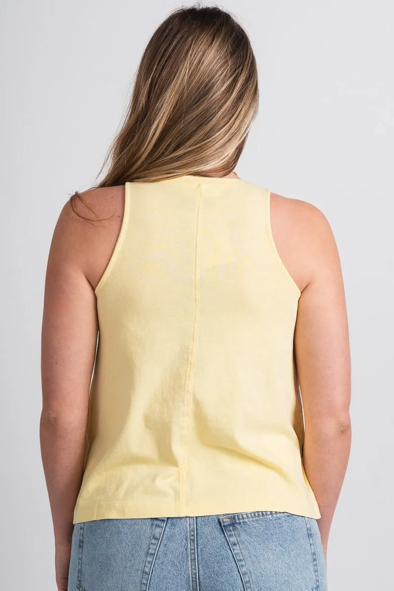 High neck tank top pineapple
