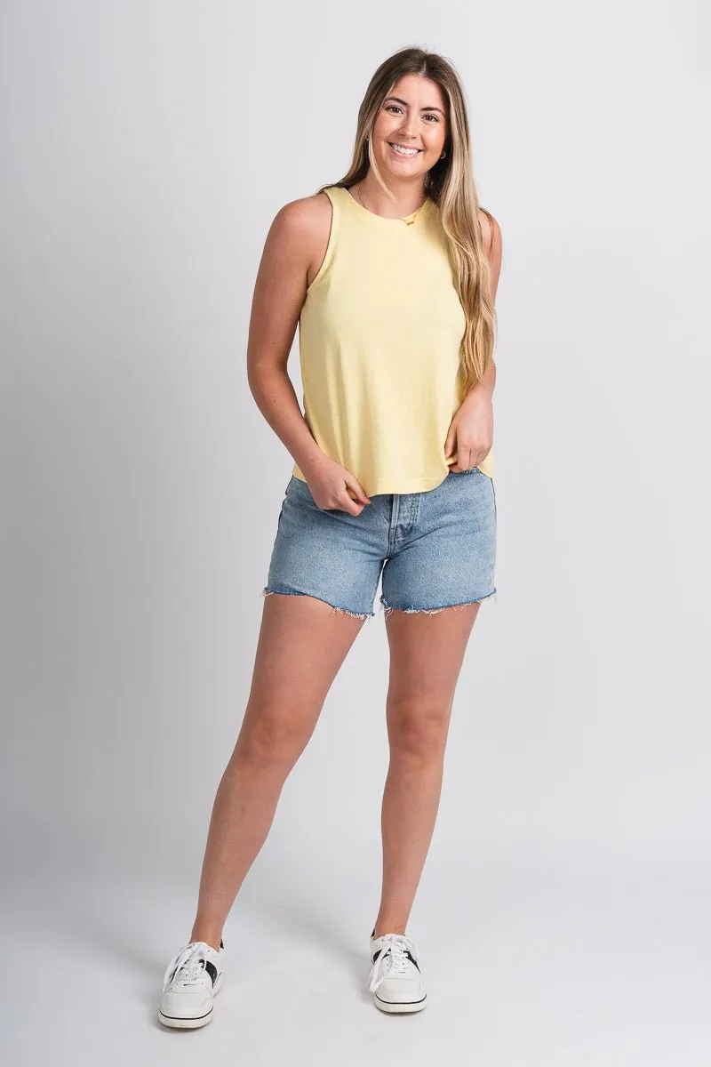 High neck tank top pineapple