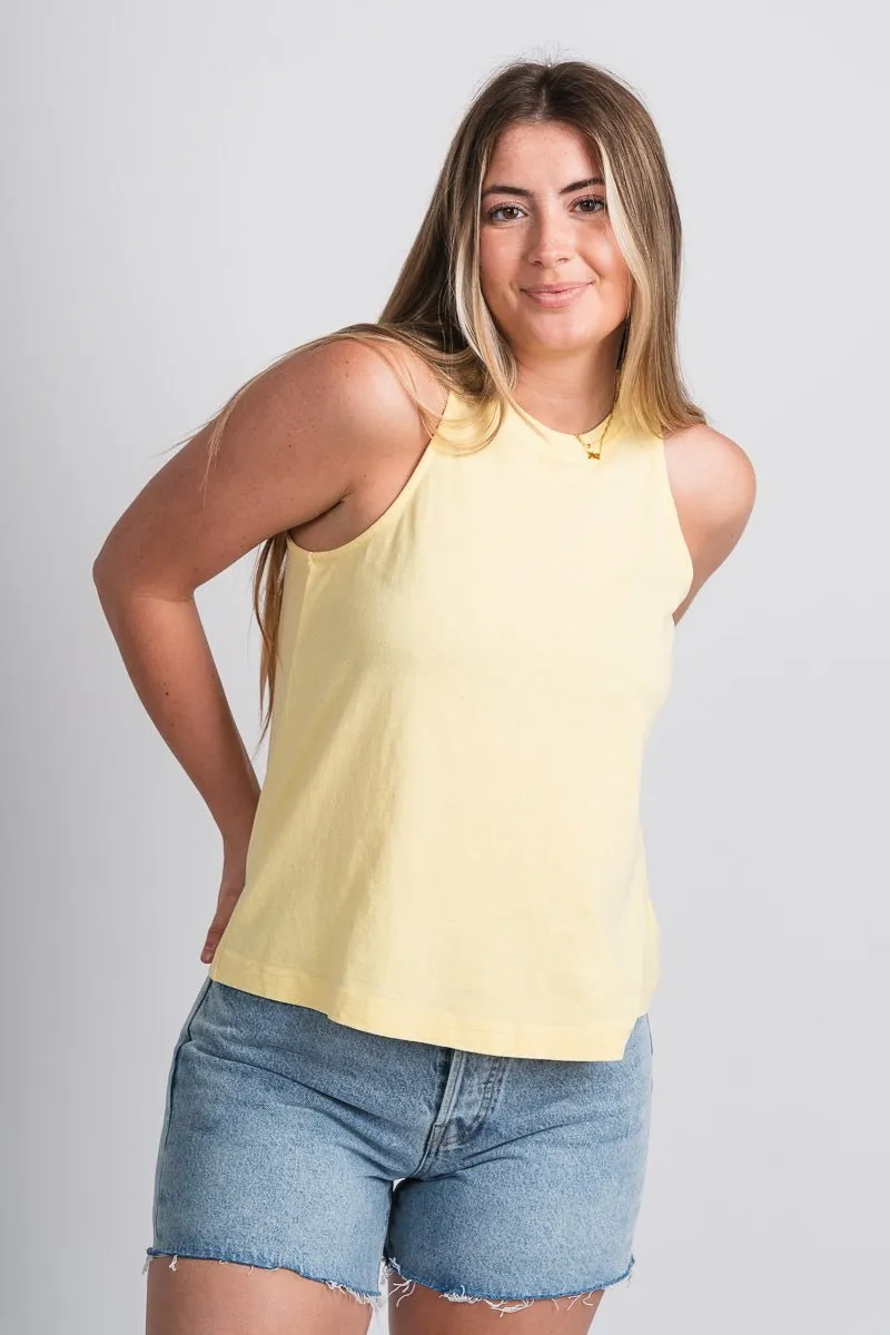 High neck tank top pineapple