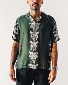 Kapital Silk Rayon Eagle Jewel Aloha Shirt, Khaki