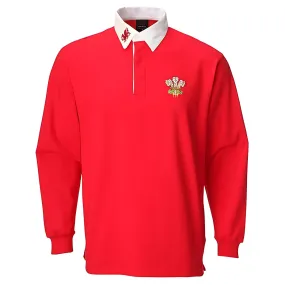 Kids' Traditional Long Sleeve Welsh Red Rugby Shirts Age 6-12 Months