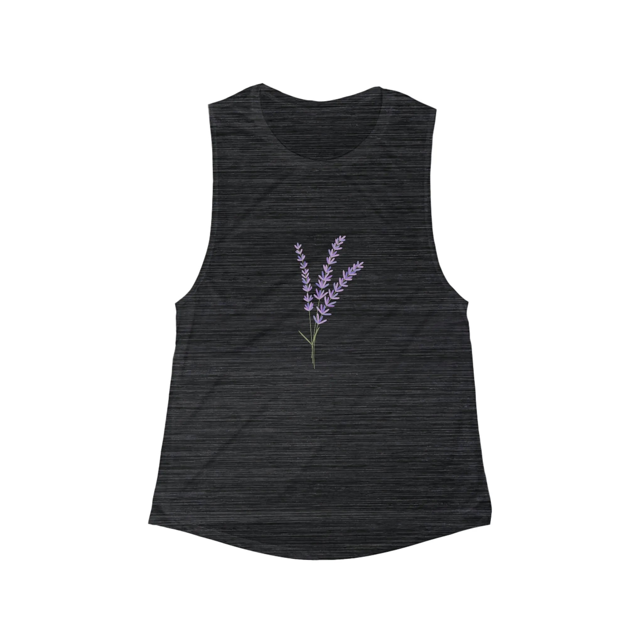 Lavender Flowy Scoop Muscle Tank