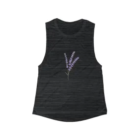 Lavender Flowy Scoop Muscle Tank
