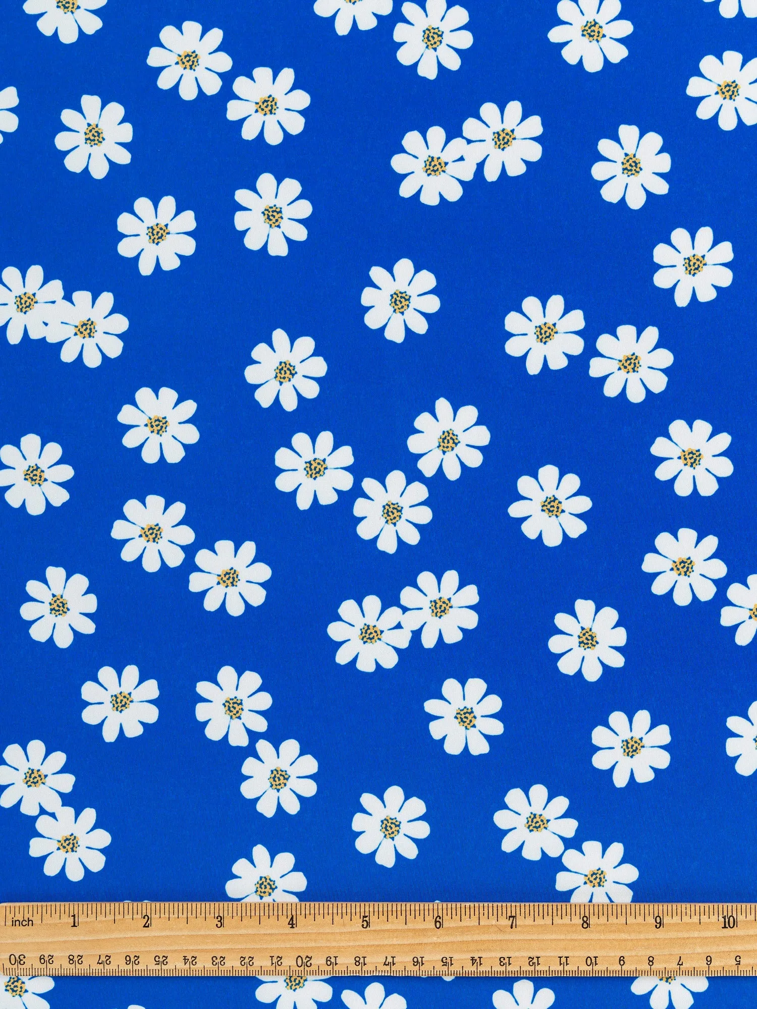Mary Daisy Recycled Swim Performance Knit - Royal Blue   White - Swatch
