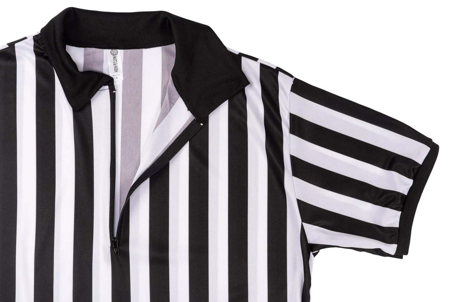 Mato & Hash Men's 1/4 Zip Referee Shirts for Waiters or Bartenders Ref Costume