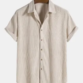 Men's Casual ShirtsSummer Men's Casual Pattern Printed Shirt: Stylish Solid Color Design