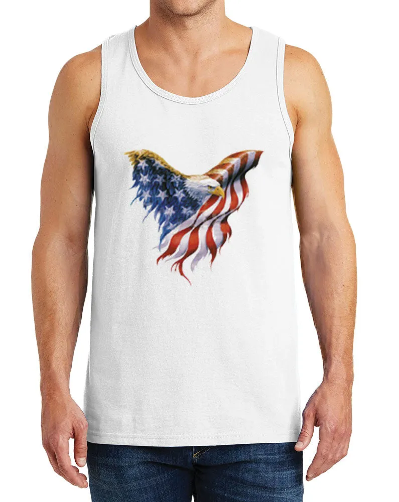 Men’s Eagle American Flag Heavy Cotton Tank Tops – XS ~ 3XL