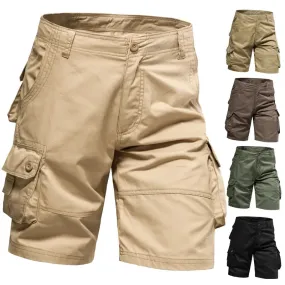 Men's Large Size Multi-Pocket Summer Shorts