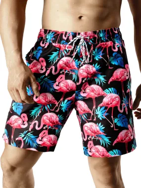 Men's Summer Beach Funny Print Quick Dry Swimming Trunks