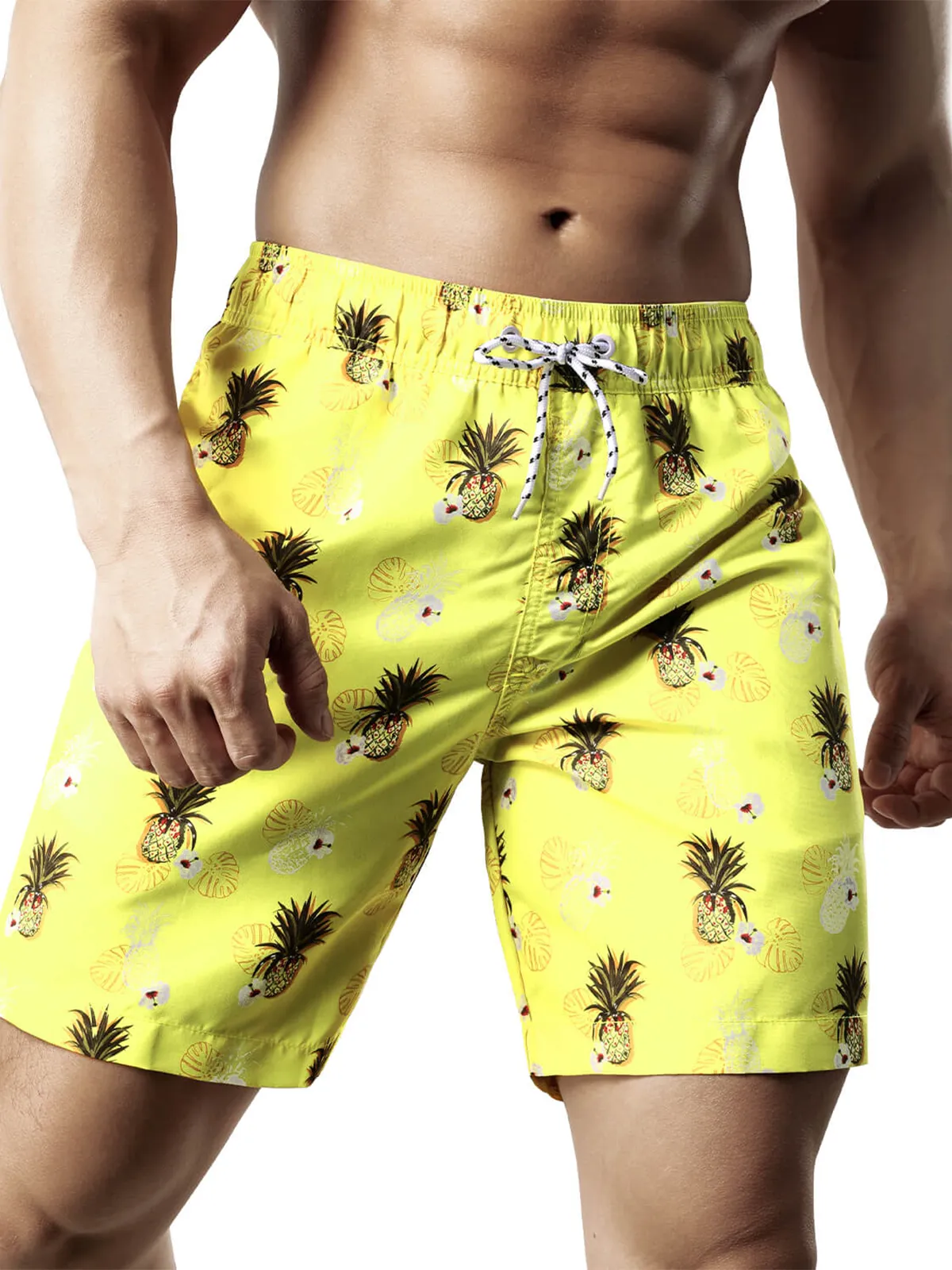 Men's Summer Beach Funny Print Quick Dry Swimming Trunks