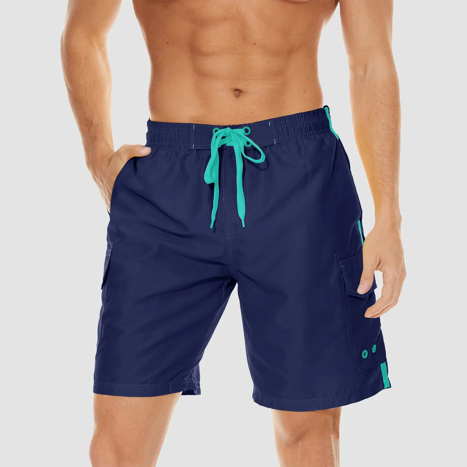 Men's Swimming Trunks Mesh Linner 4 Pockets Quick Dry Beach Shorts