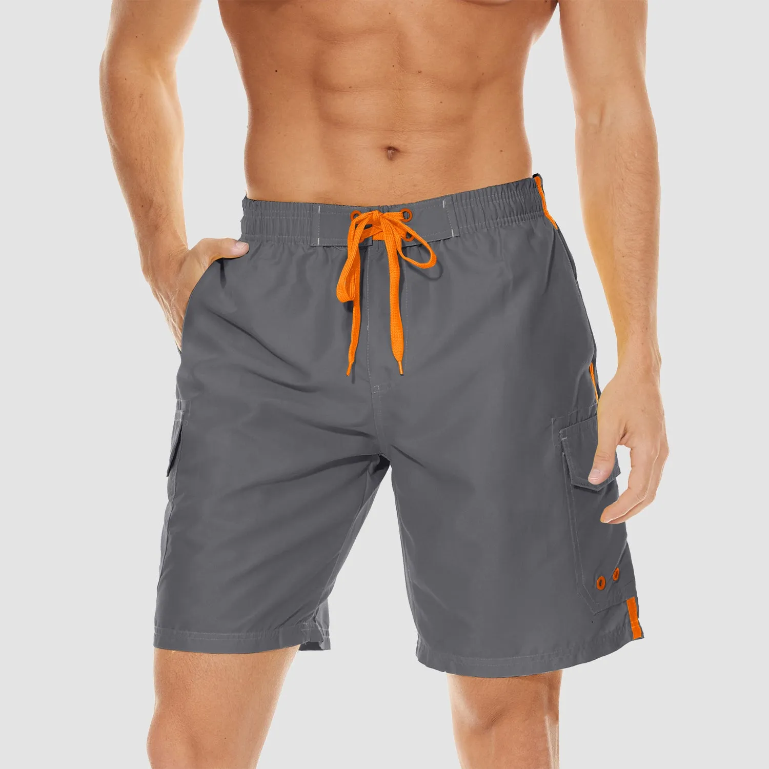 Men's Swimming Trunks Mesh Linner 4 Pockets Quick Dry Beach Shorts