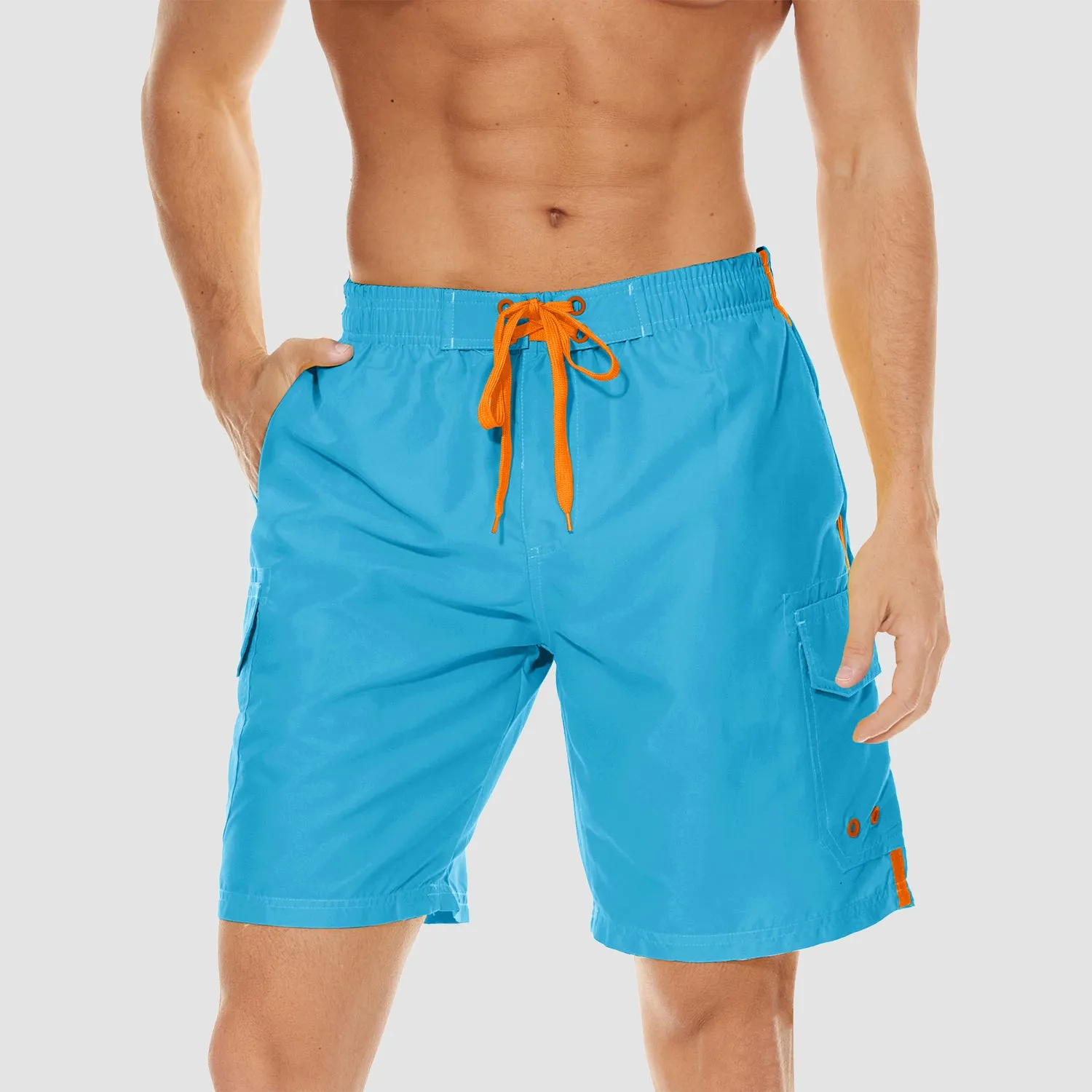 Men's Swimming Trunks Mesh Linner 4 Pockets Quick Dry Beach Shorts