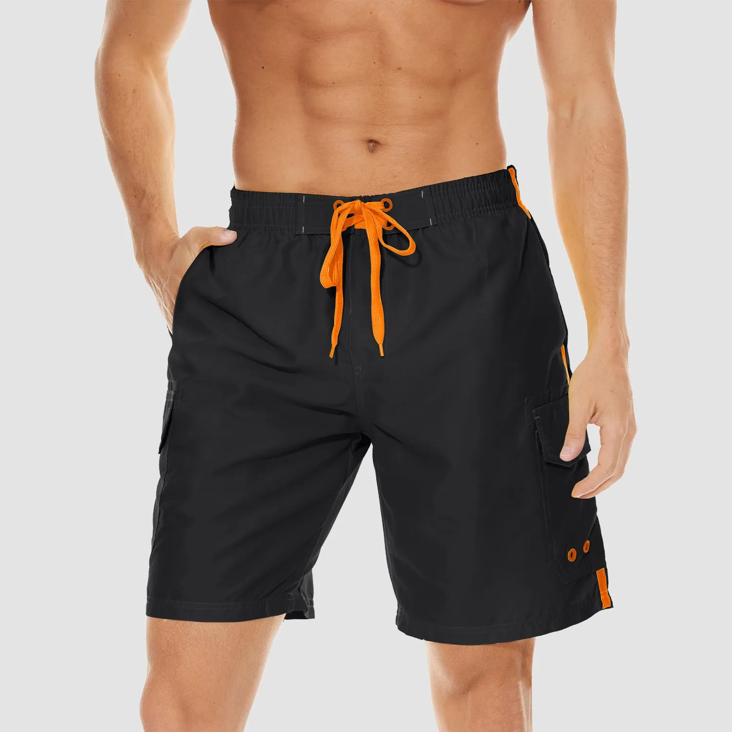 Men's Swimming Trunks Mesh Linner 4 Pockets Quick Dry Beach Shorts