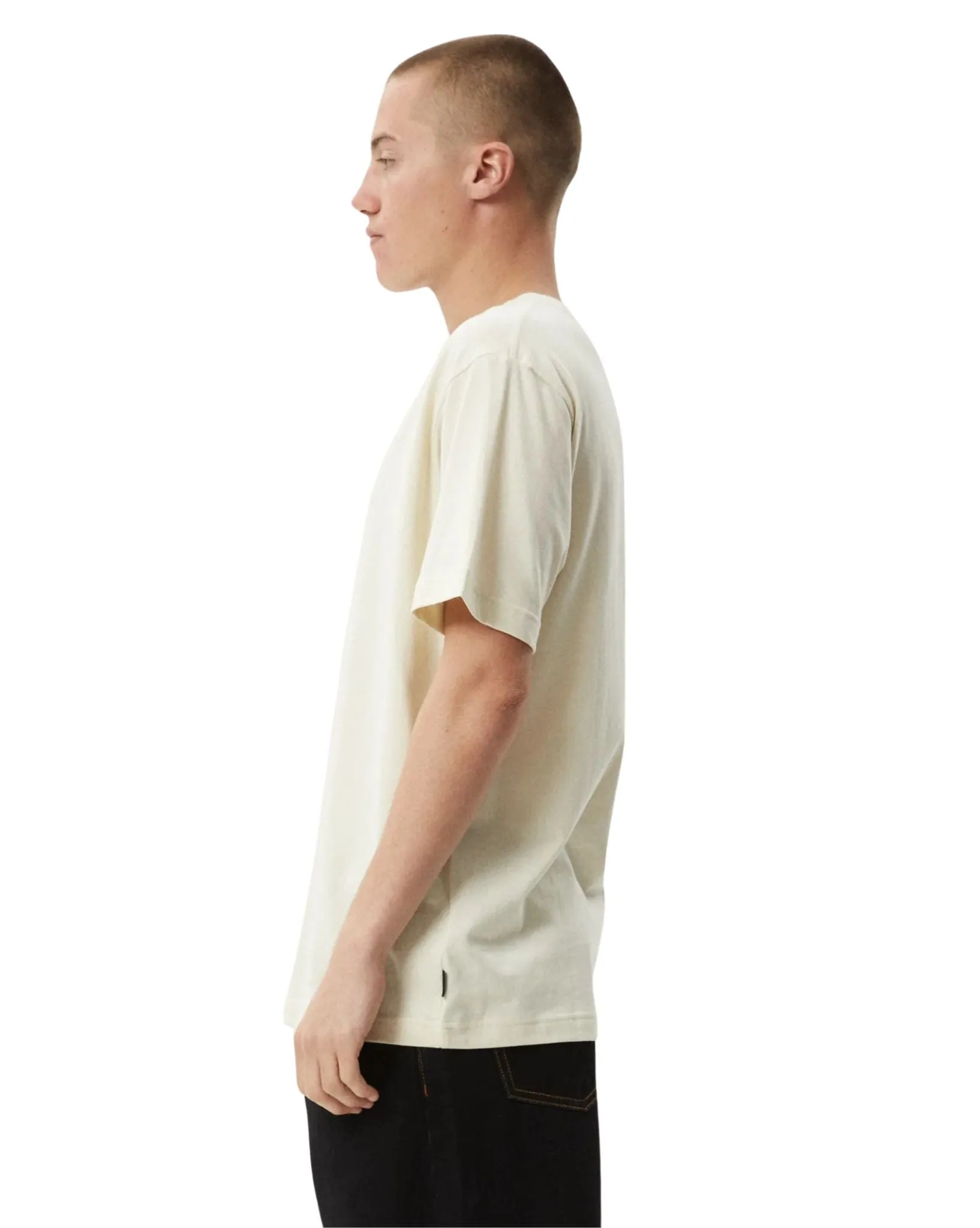 Mens Vinyl Retro Fit Tee - Limestone